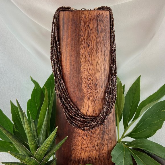 Silpada Bronze Beaded Necklace - Picture 1 of 13